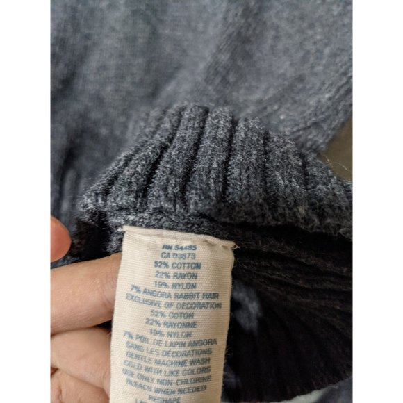 🍑AMERICAN EAGLE Women Sweater Knit Pullover Fall Winter Solid Gray Slim XS(0-2) - Picture 11 of 13